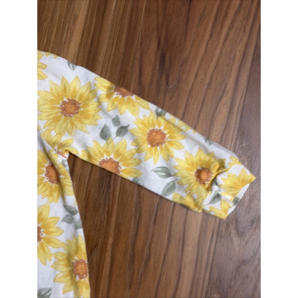 Milkberry Baby Girls 3-6 Months Sunflower Footie Sleeper Pajamas Ruffle Bum - Picture 4 of 6